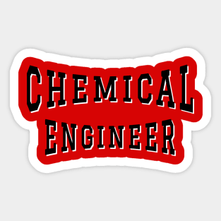 Chemical Engineer in Black Color Text Sticker